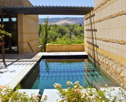 modern garden pool